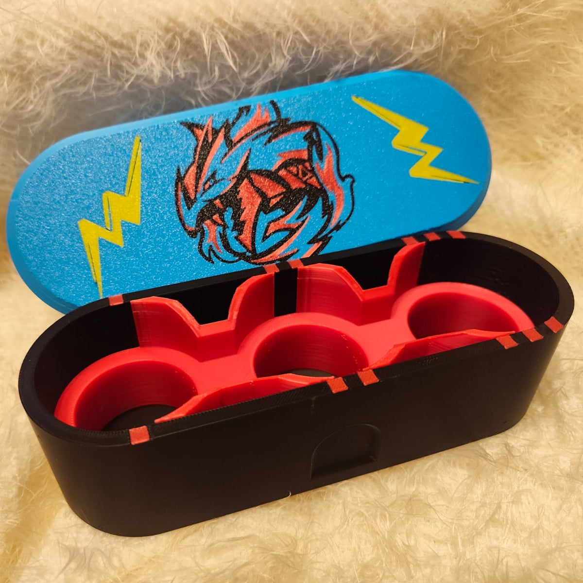Custodia Beyblade X a tema Cobalt Dragoon